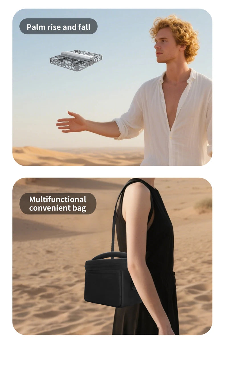 Original Mini Drone Flying Camera S161 RC Dron 8K HD Aerial Photography Pocket UAV with Screen Control Brushless Full Enclosure