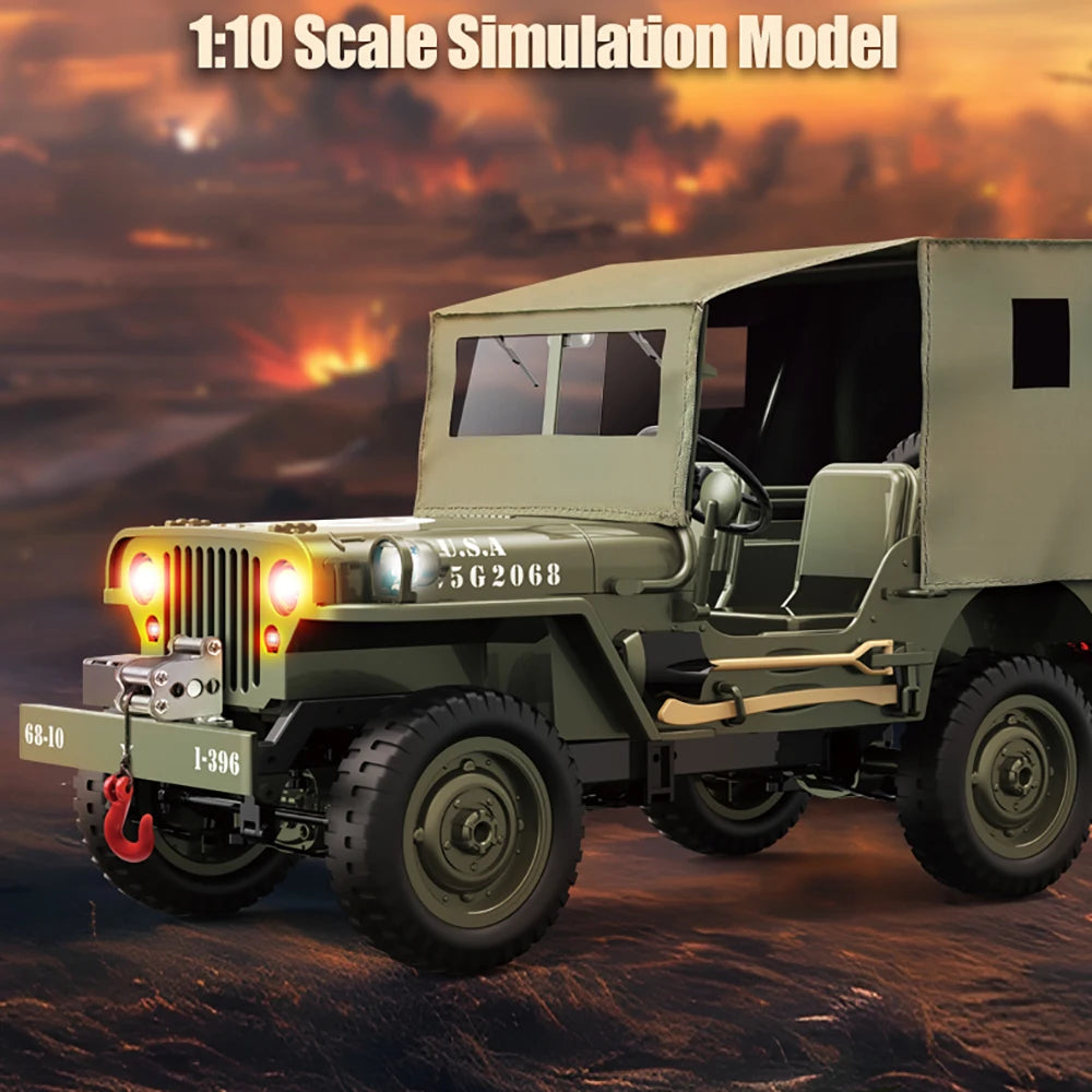 JJRC C8815 RC Car 1/10 WILLYS 1941 4WD RTR RC Crawler 2.4G Remote Control Car Off-road Climbing Military RC Truck Toys Gift