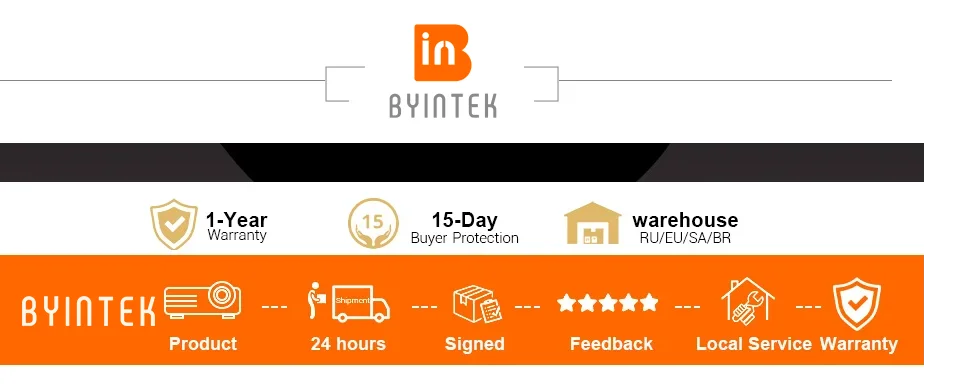 BYINTEK P70X Portable Mini Projector with Built-in Battery 4K Support 3D Wifi for Outdoor Movie Night Home Theater Projectors