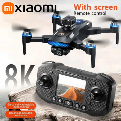 Xiaomi M6 RC Drone 8K Aerial HD Dual Camera 5G WIFI Intelligent Obstacle Avoidance With Screen GPS Ruturn Brushless Power Drone