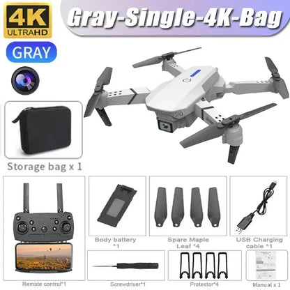 2025 E88 Professional Wide Angle RC Dron HD 4K Camera Mode Foldable Helicopter Aircraft Quadcopter Drone Kid Gift Toys ﻿
