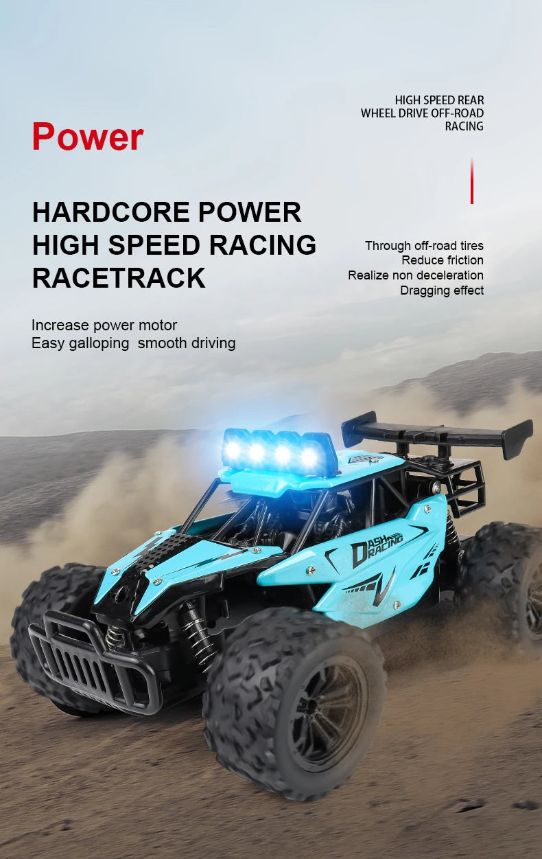 RC8 Racing Model Toy Alloy Remote Control Car 2.4GRC Proportional Throttle 1:16 Highspeed Big Foot Climbing off Road Vehicle