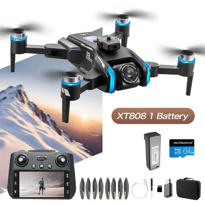 XT808 Drone GPS Professional 8K Camera with Screen Remote Control 5G WiFi FPV Dron Brushless Obstacle Avoidance RC Quadcopter