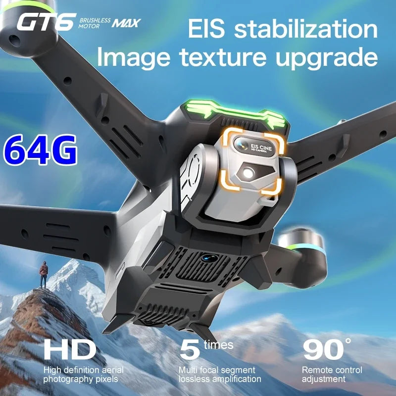 GT6 Max drone 5G screen remote control GPS positioning high-definition aerial photography brushless motor folding drone