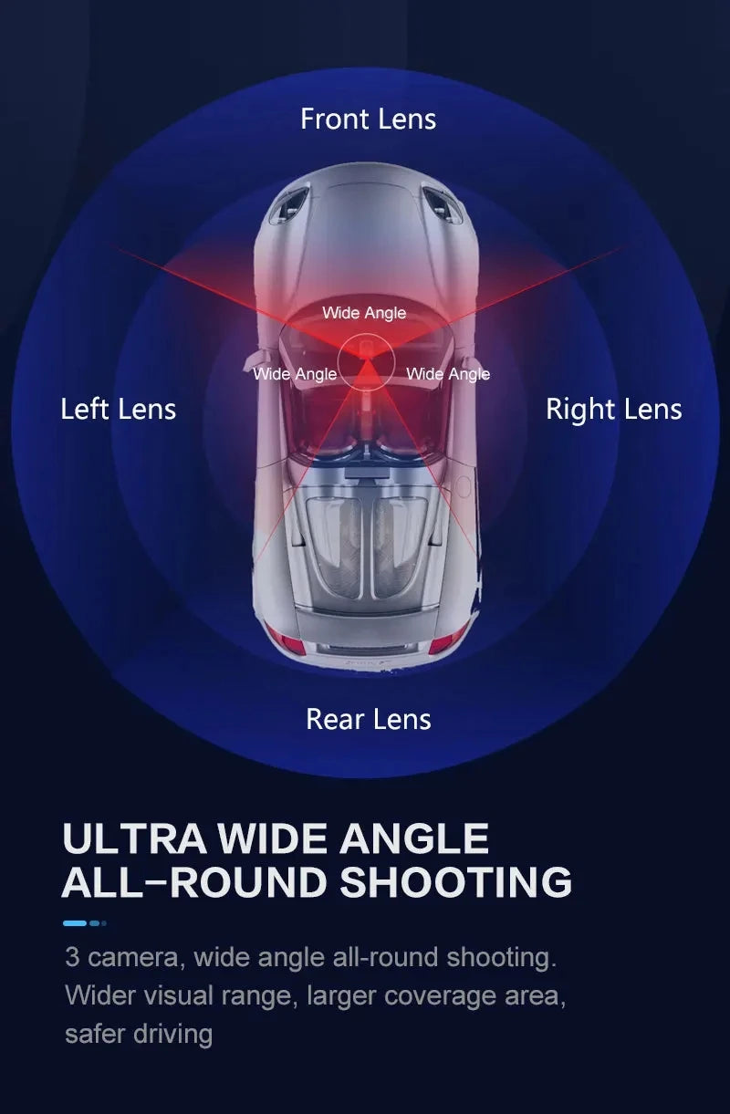 Dash Cam 4*1080P HD for Car DVR 4 Channal 360 Camera 24H Parking Monitor & GPS 5G WIFI Night Vision Auto Video Recorder 512G Max