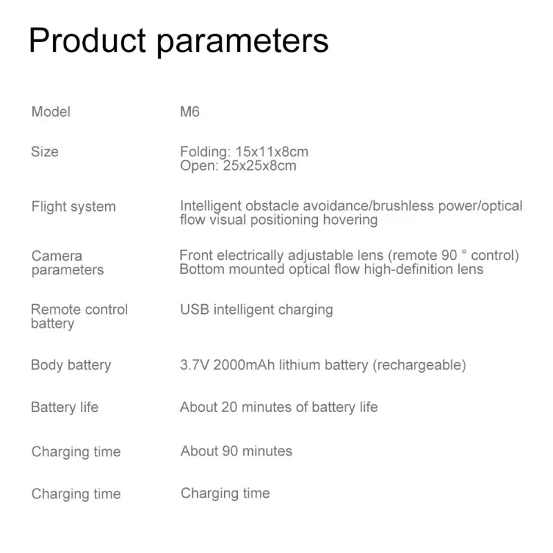 Xiaomi M6 RC Drone 8K Aerial HD Dual Camera 5G WIFI Intelligent Obstacle Avoidance With Screen GPS Ruturn Brushless Power Drone