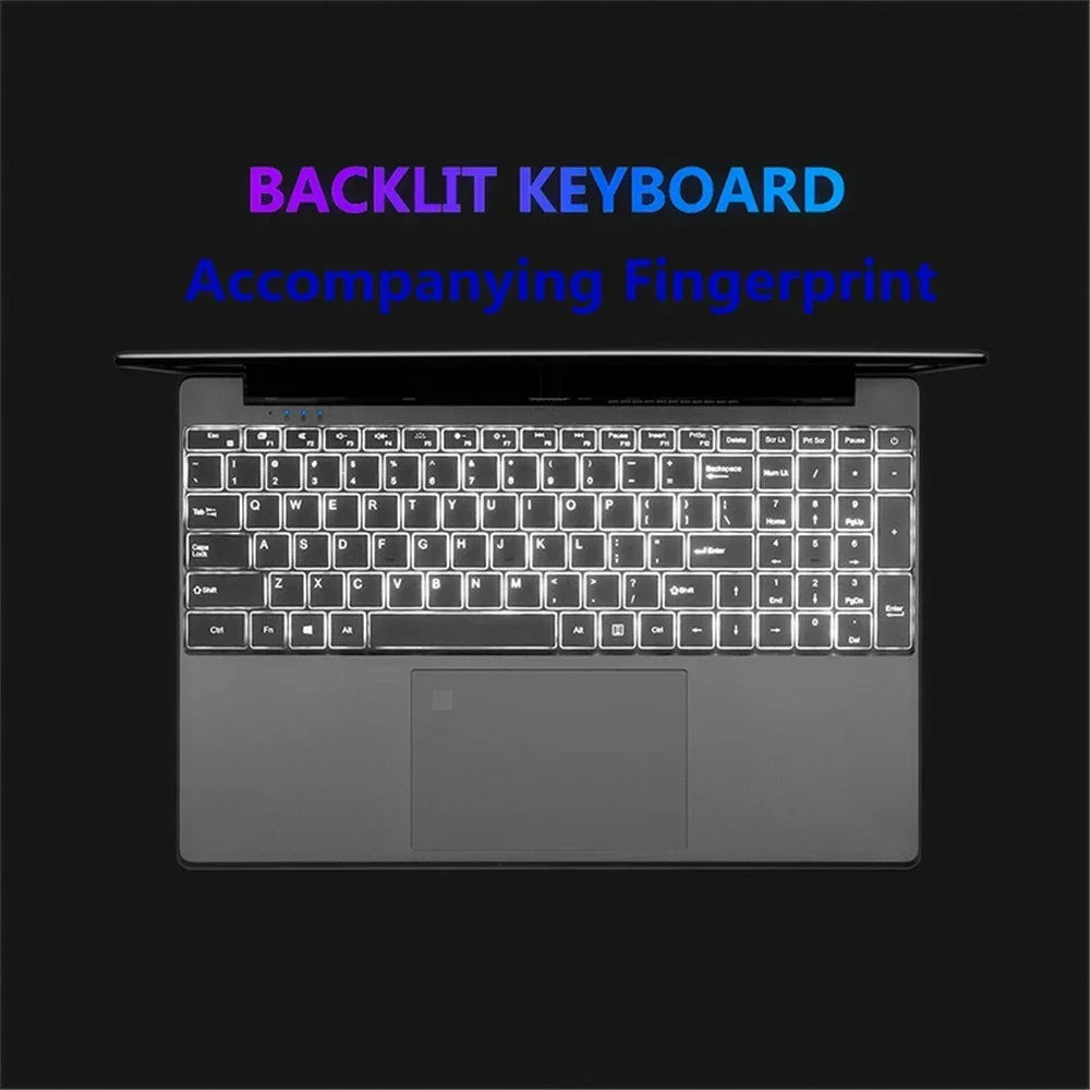 AKPAD 15.6-Inch IPS Display Laptop 16GB RAM 2TB SSD Intel Celeron 11th Gen N5095  Windows 11 Pro - Portable Office Notebook PC