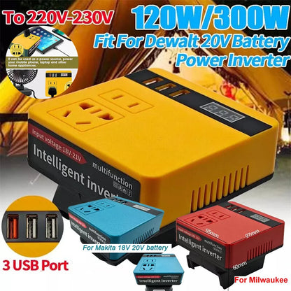 120W Lithium Battery Inverter DC 18V-21V To AC 220V for Makita Smart Transformer Outdoor Work Inverter