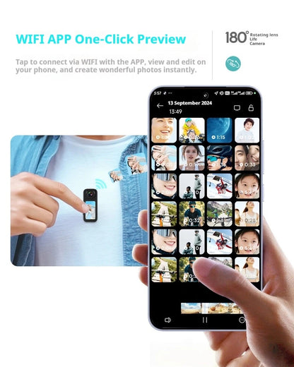 New Thumb Sport Camera New S70 Rotating Camera Portable Outdoor Magnetic Long Range Essential For Bloggers Gift Memory Cycling