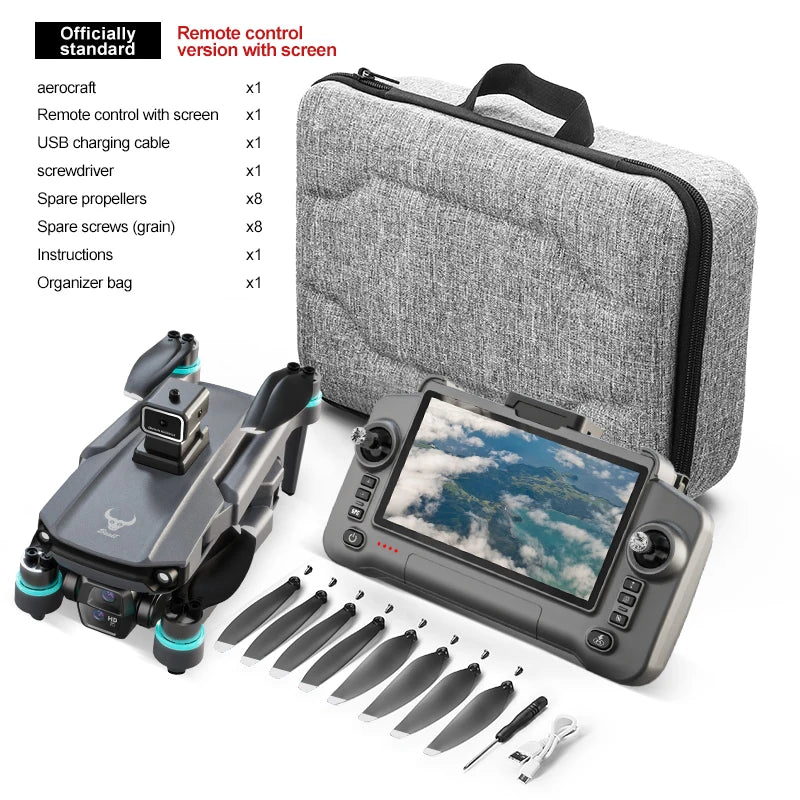 GPS Drone with Touch Screen EIS Camera Anti-shake 8K Aerial Brushless Drones 5G GPS 8K HD Cameras Large UAV Dron RC Quadcopter