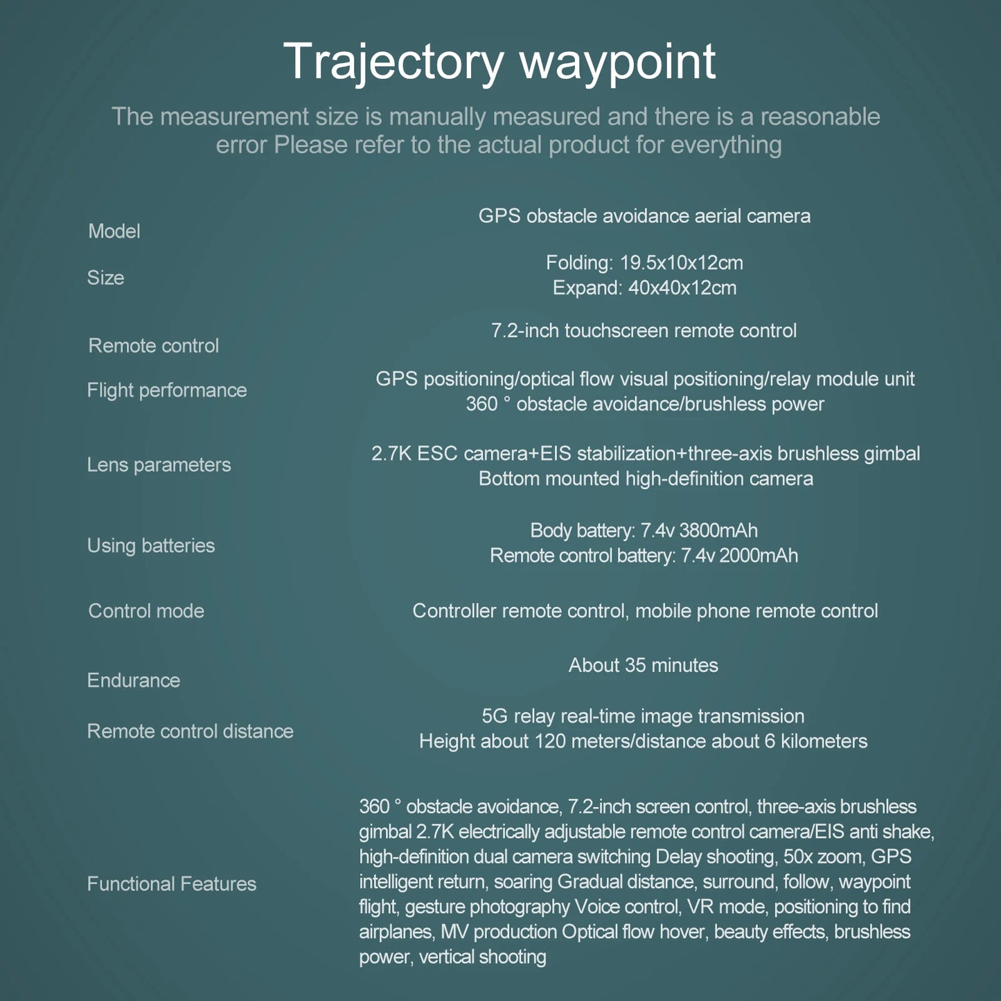 S155 MAX GPS Drone Professional 4K Camera 7.2-inch Touch Screen 3-Axis Gimbal EIS Relay Aircraft Obstacle Avoidance Dron Toy