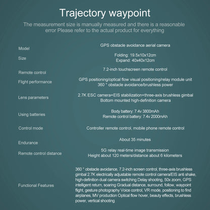 S155 MAX GPS Drone Professional 4K Camera 7.2-inch Touch Screen 3-Axis Gimbal EIS Relay Aircraft Obstacle Avoidance Dron Toy