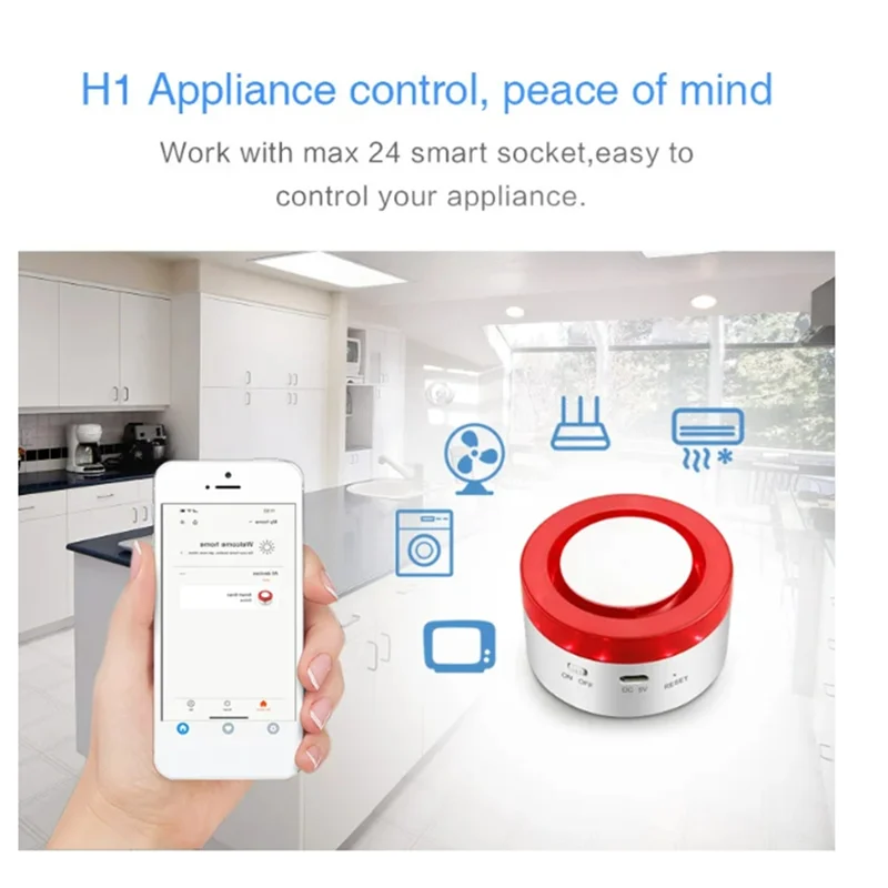 CABE-Tuya Smart Home Security Alarm System Kit Wifi Wireless Burglar Alarm Store Burglar Motion Door Window Sensor