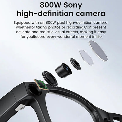 2025 New Smart Glasses 800W HD Camera AI Identification Touch 1080P HD Video Recording Al Voice Wireless Calling Smart Glasses