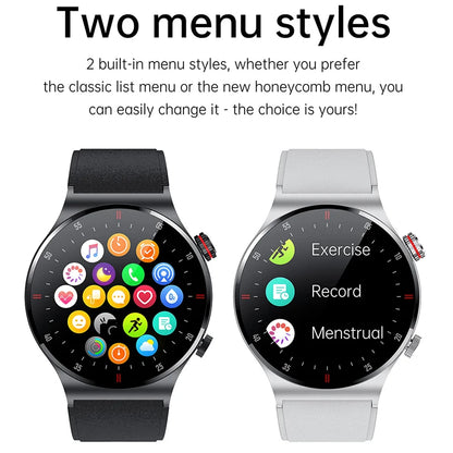 GPS NFC ECG+PPG Business Smart Watch Men Bluetooth Call Health Sleep Monitoring Multiple Sports Mode Waterproof Smartwatch Men