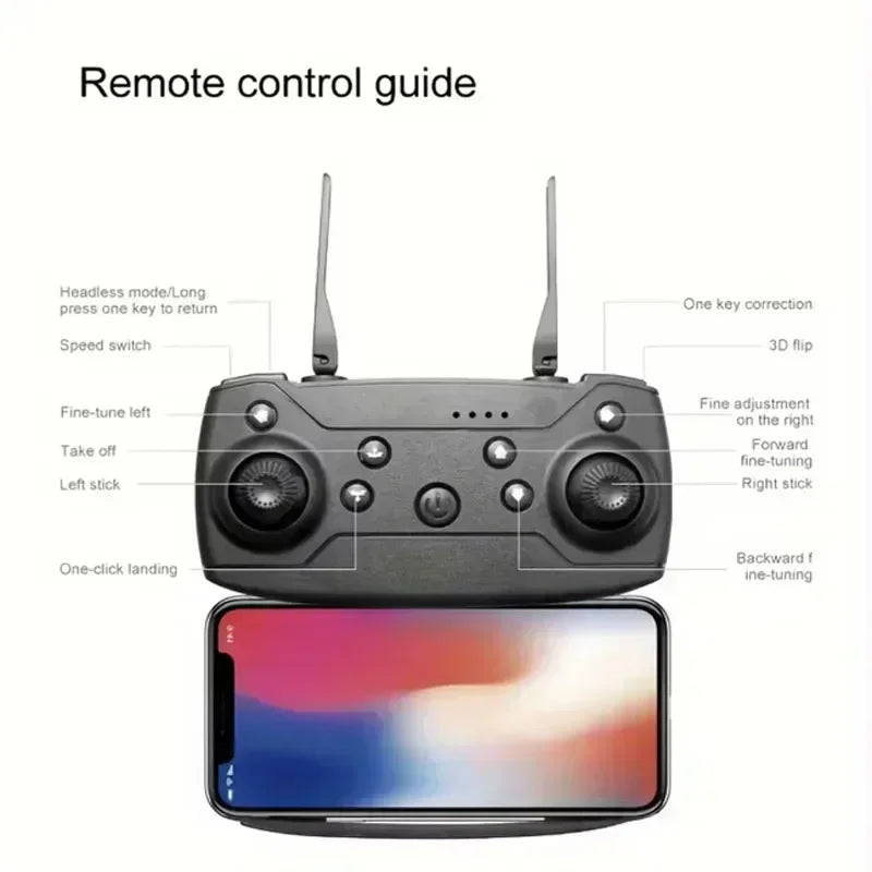 2025 E88 Professional Wide Angle RC Dron HD 4K Camera Mode Foldable Helicopter Aircraft Quadcopter Drone Kid Gift Toys ﻿