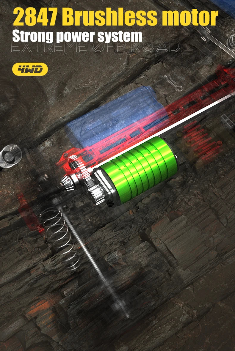 Rc Car Off Road 4x4 50km/h Or 75km/h High Speed Brushless Motor Monster Truck 1/16 Desert/Snow Racing Drift Cars Toys For Boys