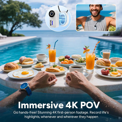 SJCAM C110+ Magnetic Combo Action Camera，4K 30FPS WiFi Sports Camera IP65 Waterproof with 200Min Battery