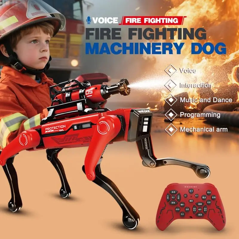 RC Mechanical Dog Multifunction Electric Intelligent Robot Dog with Turret Educational Toy Bionic Smart Robot Toy Gift ﻿