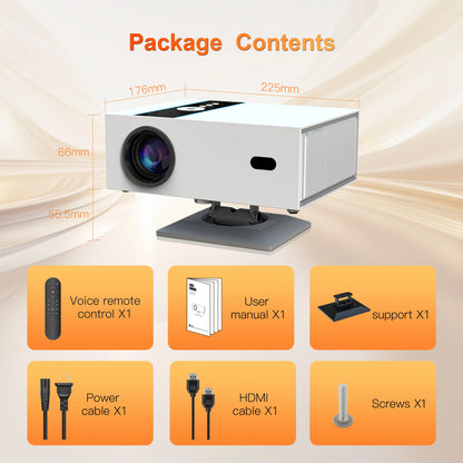 Digital Projector Support Projectors 4k Portable Autofocus 380Ansi Android 13 WiFi 11 BT5.2 Home Portable Mini Projector