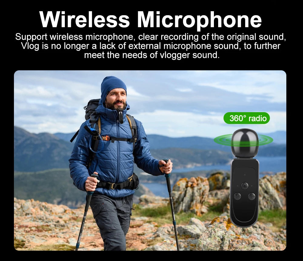 5K Action Camera 2.0'' Touch Screen 170° 30M Waterproof 5X Zoom WiFi Sport Camera With 2 in 1 Remote Control