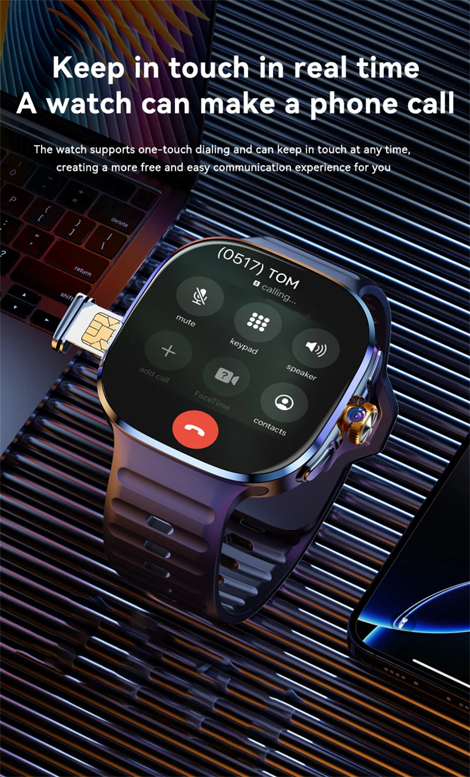 5G/4G Full Network Smart Watch 2.40 inch Big Screen HD Video Call 8GB+128GB RAM 2100mAh Google Play WIFI GPS Sim Card Smartwatch