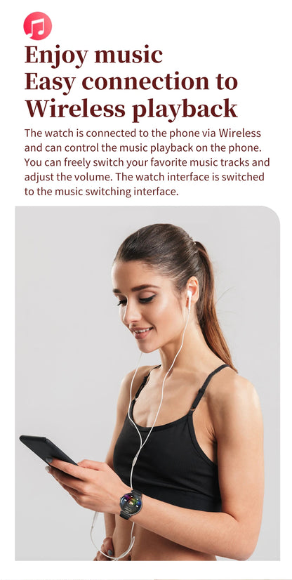 LIGE 2025 New Smart Watch Women 1.43" AMOLED HD Screen Heart Rate Sport Fitness Bluetooth Call Ladies Smartwatch For Android IOS