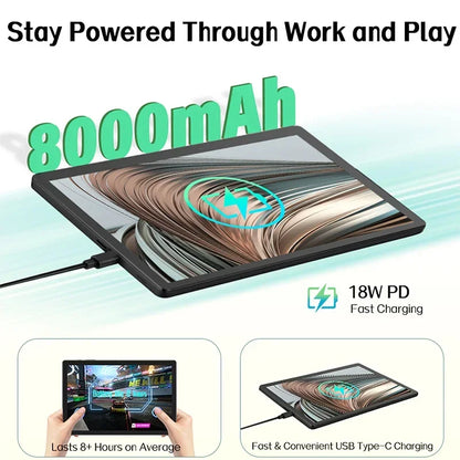 Android 15 Tablet with Keyboard, 12GB RAM (6+6), 128GB Storage, 1TB Expandable, 8000mAh Battery, 10.95 Inch 2-in-1 Tablets PC