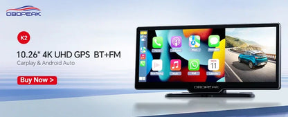 Dash Cam 5K Front Rear Car Camera Wireless CarPlay & Android Auto  WiFi GPS 11.3" Touch Screen GPS Navigation Night Vision DVR