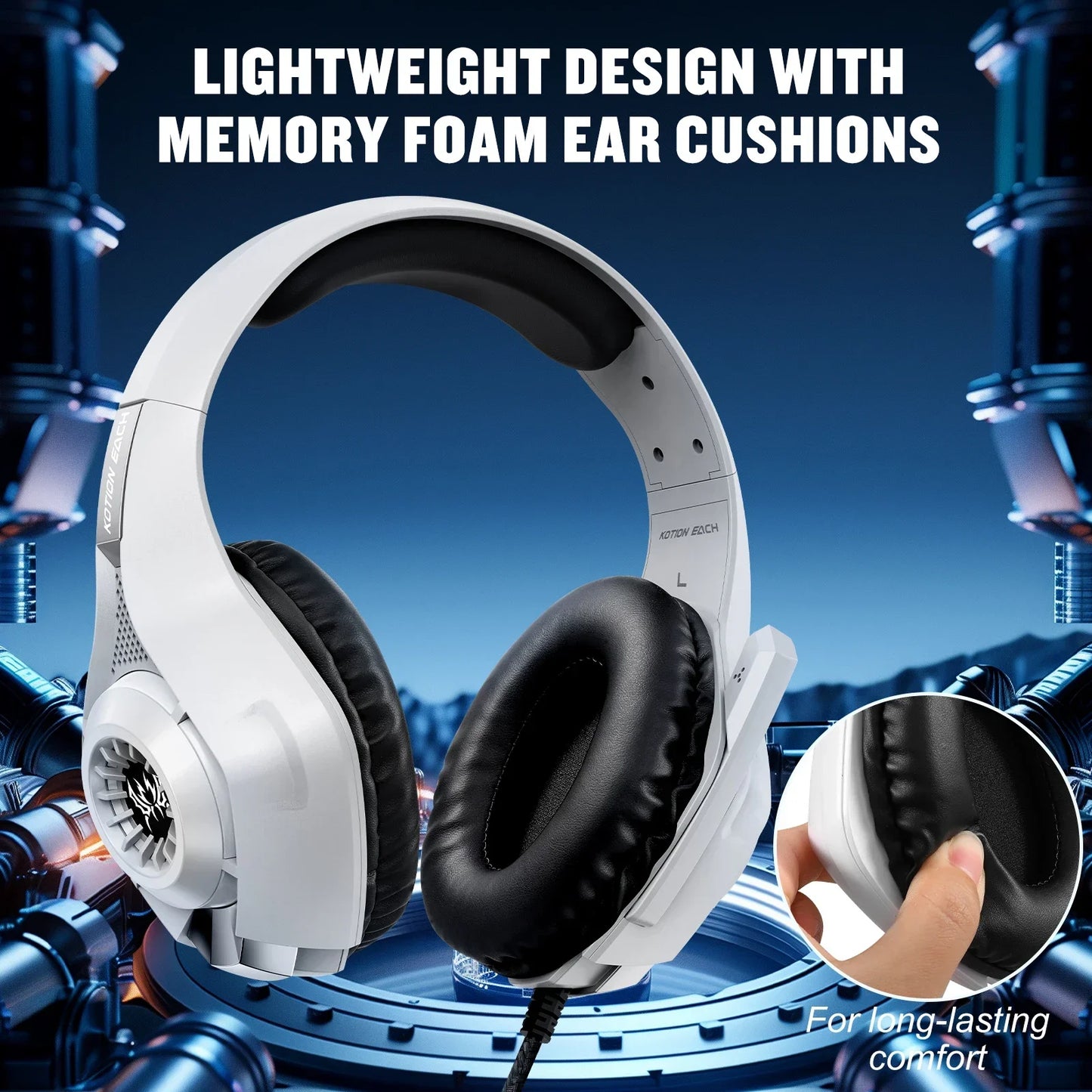 Gaming Headset Gaming Headphones with Noise Canceling Mic Deep Bass Stereo Sound  for PC Computer Ps5 Switch Mobile