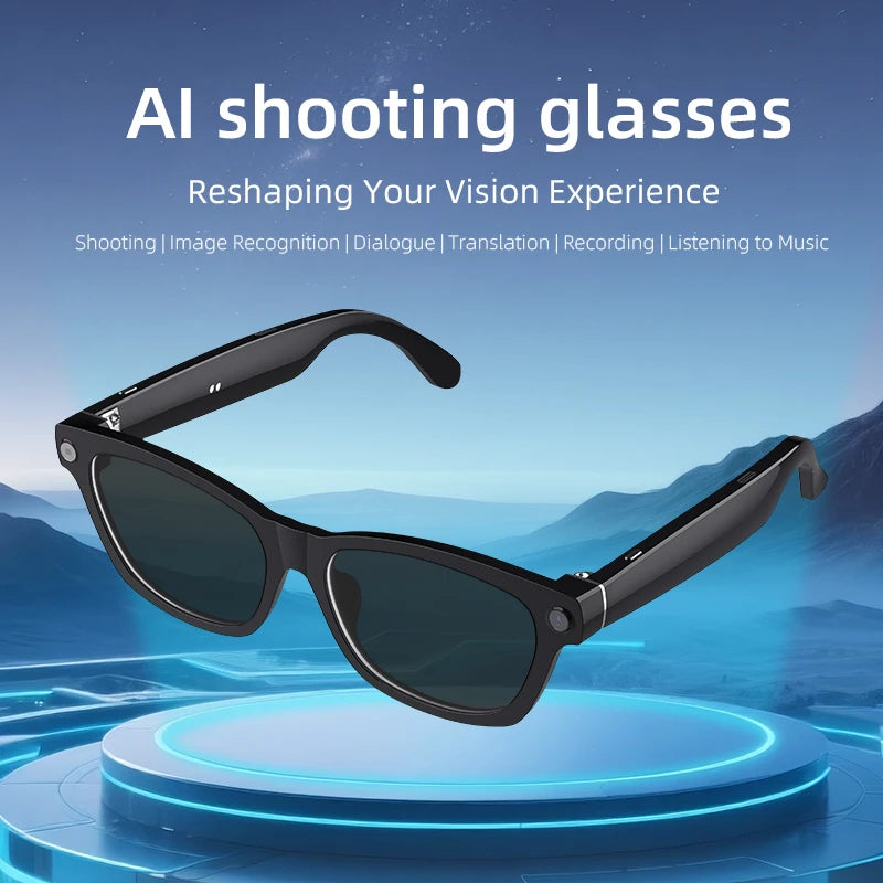 New Smart Glasses 500W HD Camera 1080P Video/Photo Record AI Translation Waterproof Bluetooth Call Smart Glasses Women Men