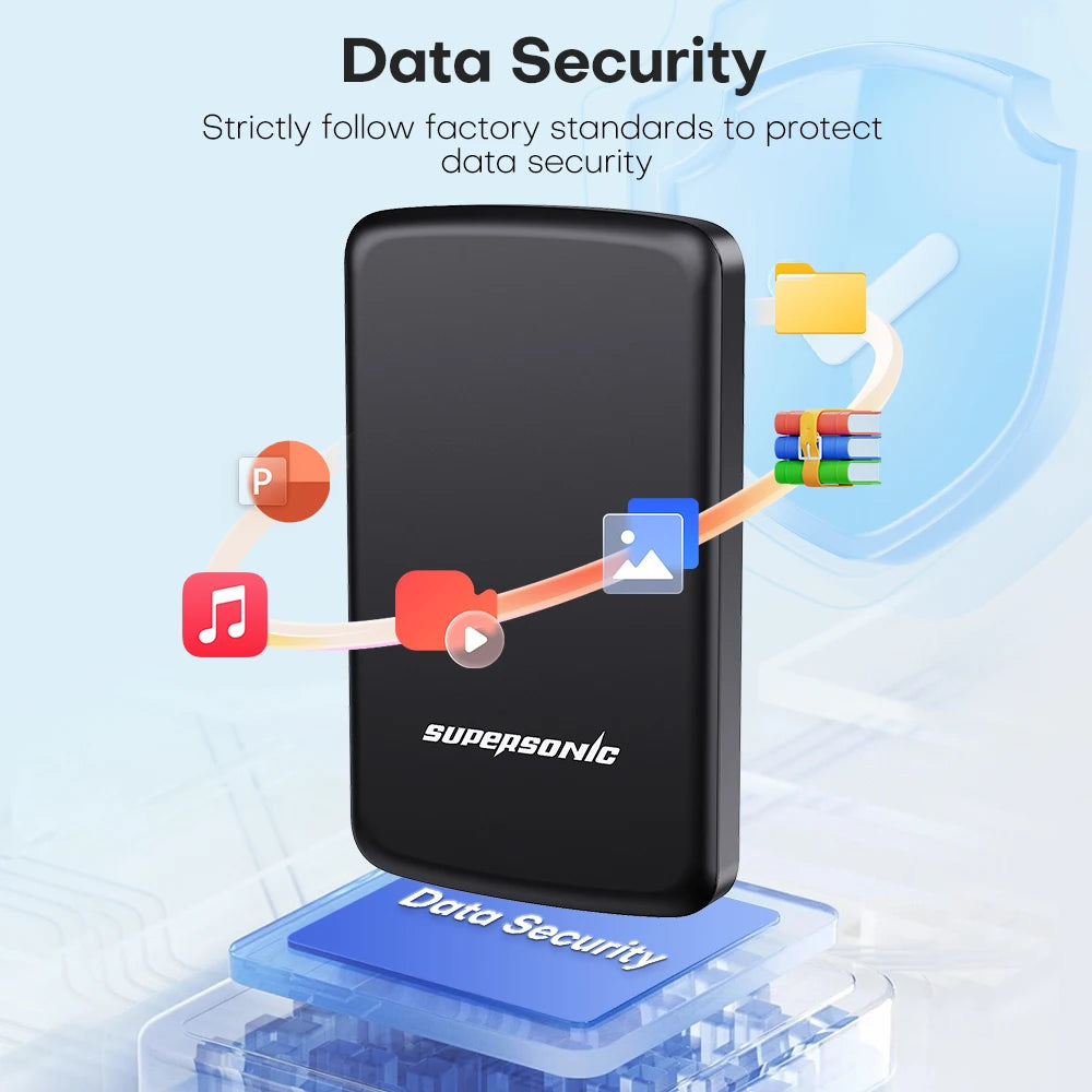 Supersonic Portable Hard Drive PHDD USB 3.0 1TB 500G 2.5 Inch External SSD Hard Disk For Laptop Computer Smart TV PS4