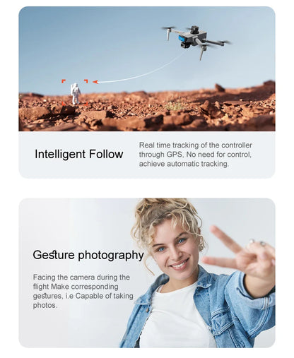 KAITWO Pro GPS Drone HD Camera Aerial Photography FPV 4K 3-axis Anti-shake Gimbal Brushless Obstacle Avoidance Quadcopter Toys ﻿