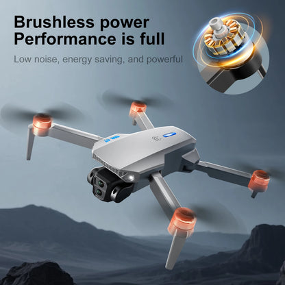 New E88GT Brushless Drone Dual HD Cameras WiFi FPV Foldable Arms Night Navigation Light Remote Control RC Quadcopter Photography