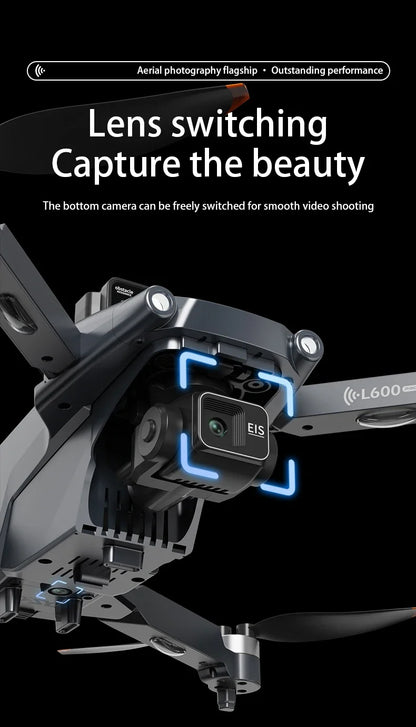 L600 PRO Max GPS Drone With Screen Control 8K HD Dual Camera Brushless Obstacle Avoidance 3-Axis Gimbal Aerial FPV RC Dron 5KM