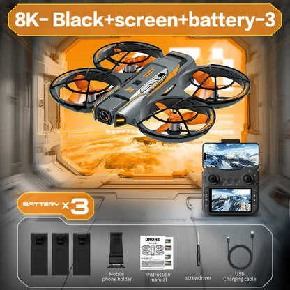 For Xiaomi New A21 Pro Mini Drone 4K Professional 8K HD Camera with Screen RC Dron Brushless Motor Obstacle Avoidance Quadcopter