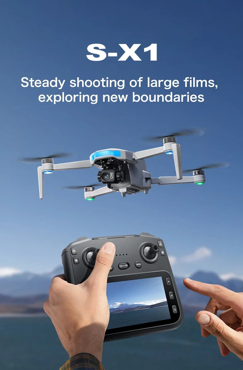 Mini Drone Professional 3-Axis Gimbal 5G WIFI GPS 8K Camera RC Drone with Screen Digital Relay Image Transmission Aerial UAV