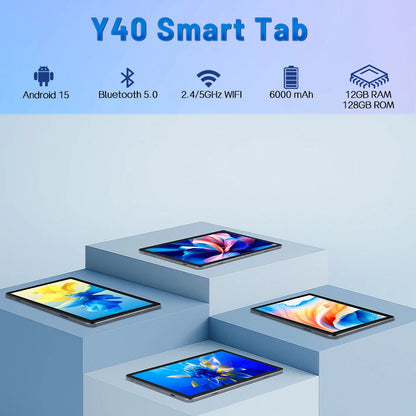 Tablet 10.1 Inch, 2025 Android 15 Tablets, 12GB+128GB, 1TB Expand, Widevine L1 Compatible Octa-Core Tablet with 6000mAh Battery