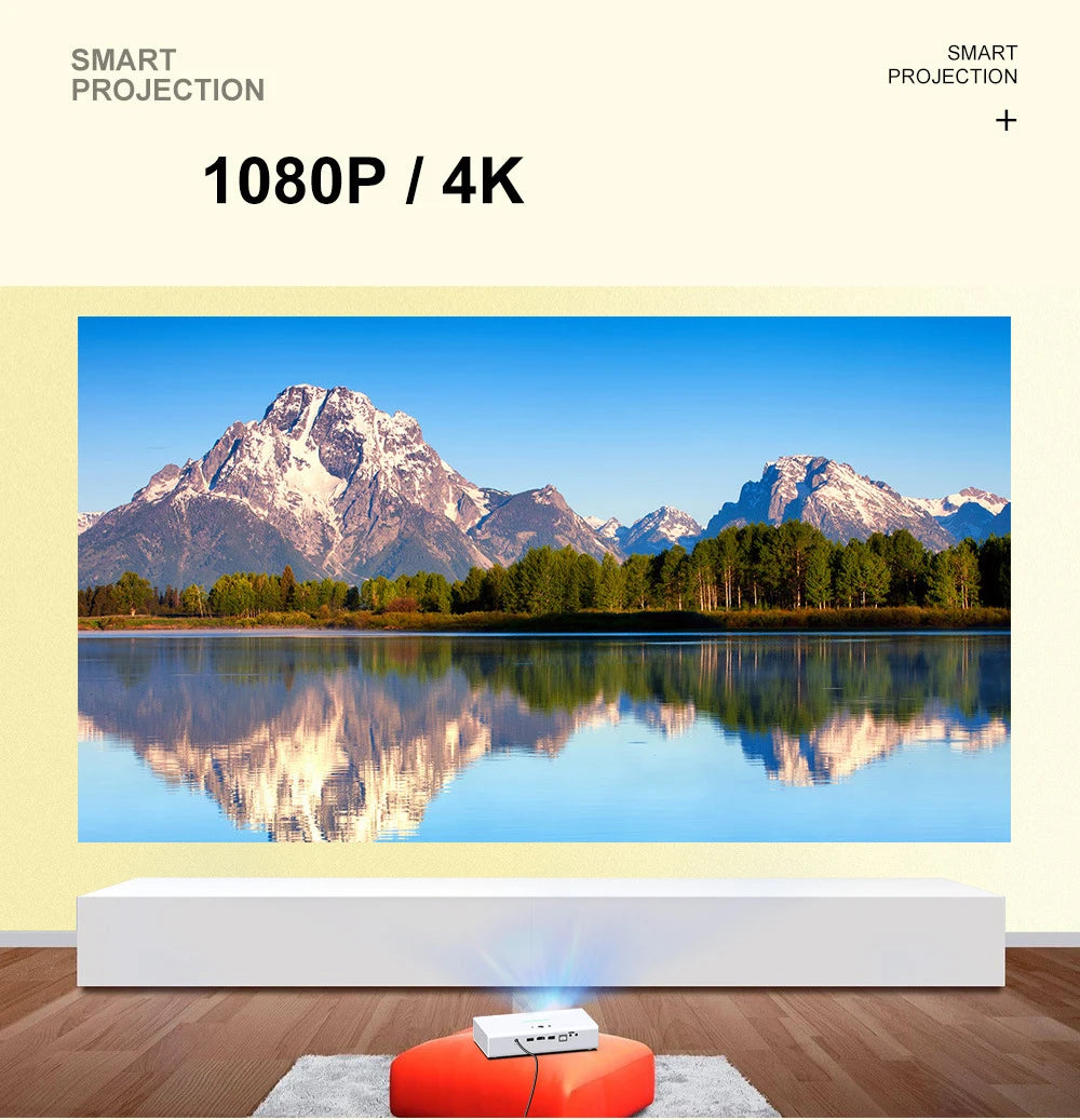 Smartldea V6 3D 4K Projector Android Wifi Daytime Proyector native 1280*800 Auto Focus Full HD 1080p portable smart game Beamer