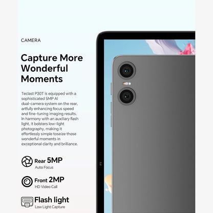 Teclast P30T Android 14 Tablet, 10.1 Inch 1280X800, 10Gb Ram (4Gb+6Gb Expansion), 128Gb Rom(Support Tf 1Tb)