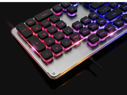 Silent Keyboard Mechanical Wired Gaming Colorful Backlit Mechanical Chocolate Keyboard Gamer Keyboard for Pc Laptop Accessories