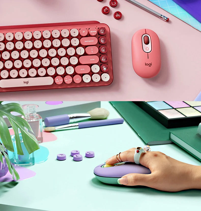 Logitech M350 POP MOUSE Wireless Bluetooth Mouse Girls Small Cute Computer iPad Office Home Notebook