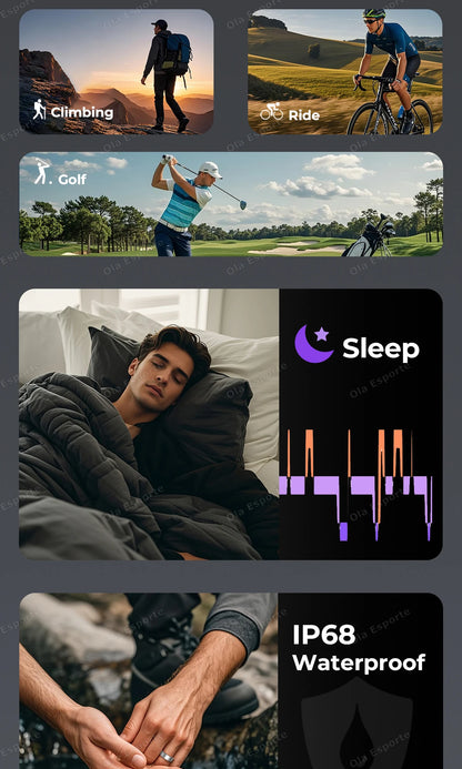 2025 New For Xiaomi Smart Ring Men Women, Heart Rate and Blood Oxygen Monitor Smartring IP68 & 5ATM Waterproof, Multi-sport Mode