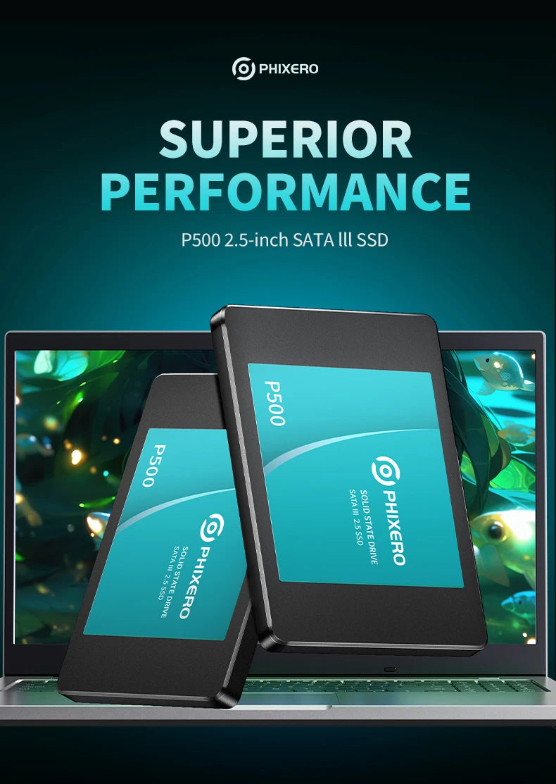 PHIXERO SSD HDD 2.5 Hard Disk SSD 1TB 2TB 512GB 128GB 256GB HD SATA 4TB Disk solid state drive Internal Hard Drive for Laptop PC