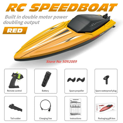 35CM Large RC Racing Boat Radio Control SpeedBoat 30Mins Driving RC Ship Boat Waterproof Toy Summer Water Boy Kid Gifts RC Toys