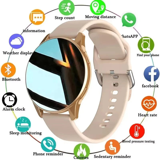 2025 New Women Bluetooth Call Smart Watch Heart Rate Blood Pressure Monitoring Smartwatches IP67 Waterproof Men Smartwatch+Box