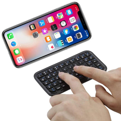 Portable Mini Rechargeable Bluetooth 3.0 Keyboard Slim Type-C Charging Wireless Pocket Keypad 49 Keys for Tablets Smartphones