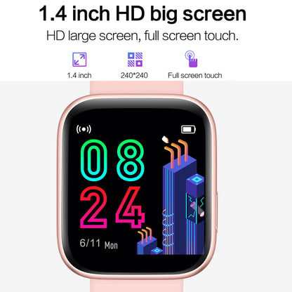 Smart Watch for Ladies 1.4 Inch Full Touch Screen Heart Rate Sleep Monitoring IP67 Waterproof Women Sports Fitness Smartwatch