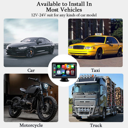 HIPPBQCC CarPlay Android Auto Car Radio Multimedia Video Player 7inch Portable Touch Screen With USB AUX For Rear View Camera