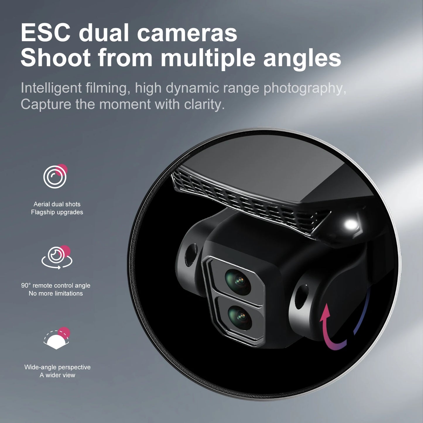 E88GT 4.3-inch Large Screen Drone Brushless Dual Camera Aerial Photography 8K HD Optical Flow Remote Control Aircraft Boy Gift